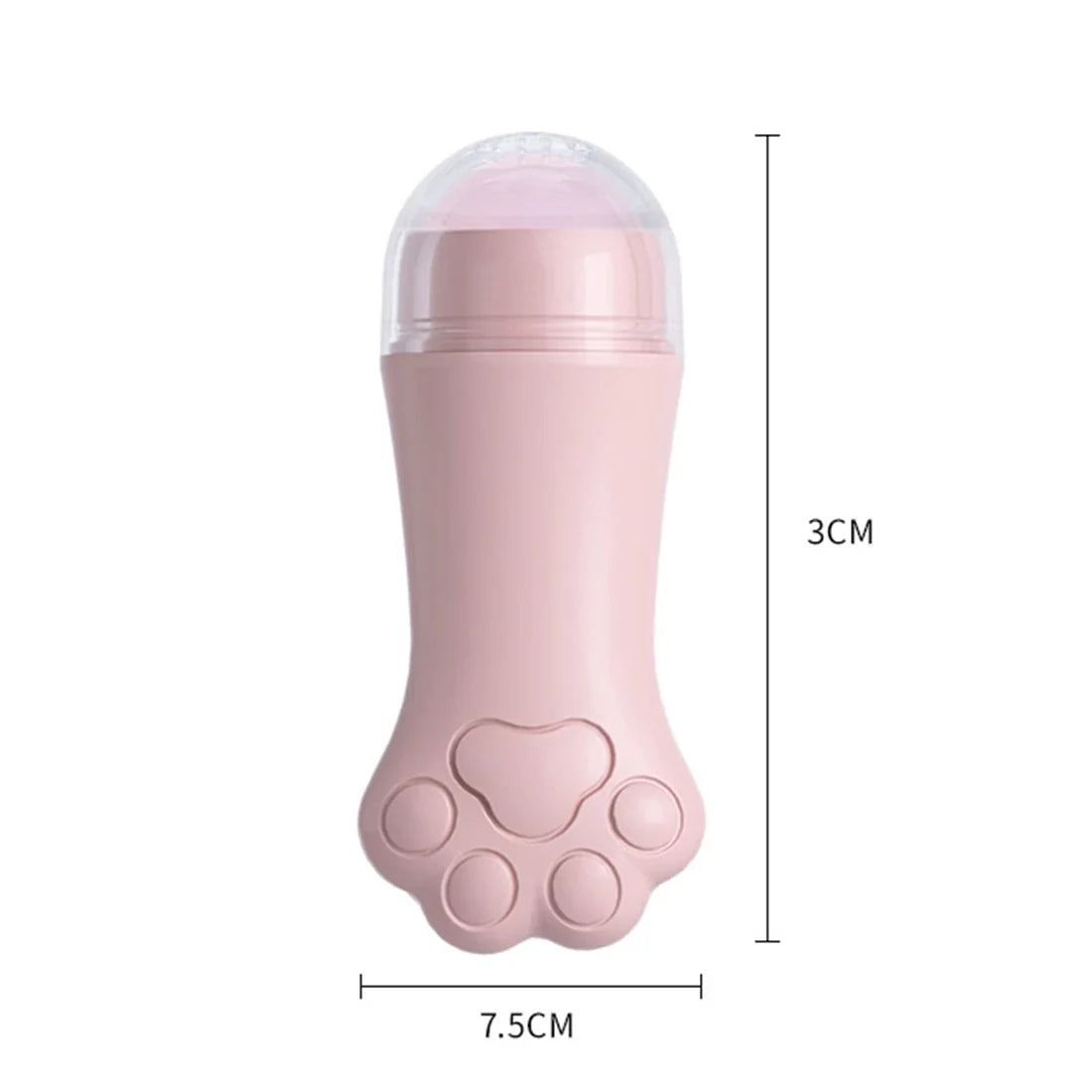 Rodillo facial absorbente de aceite de cuarzo rosa con pata de gato