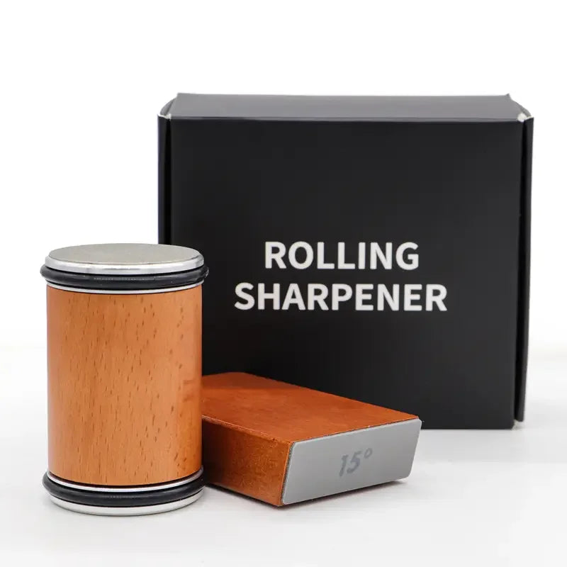 Roller Knife Sharpener Set With Magnetic Angle Guide Diamond Stones