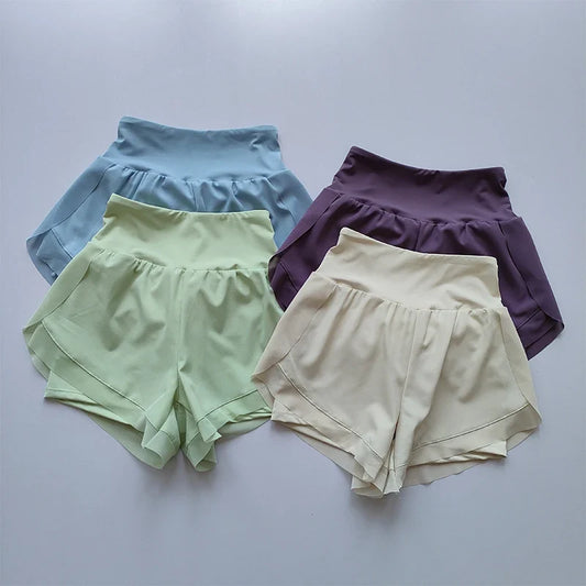 Women's 2 in 1 Yoga Shorts Quick Dry High Waist