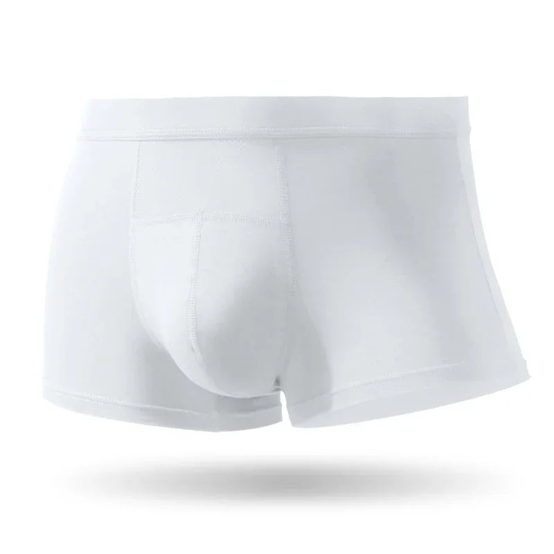 Men's Underwear - Silk Flat-front Briefs - Modal Four-Piece Briefs - Summer Breathable - Summer Lightweight Underpants