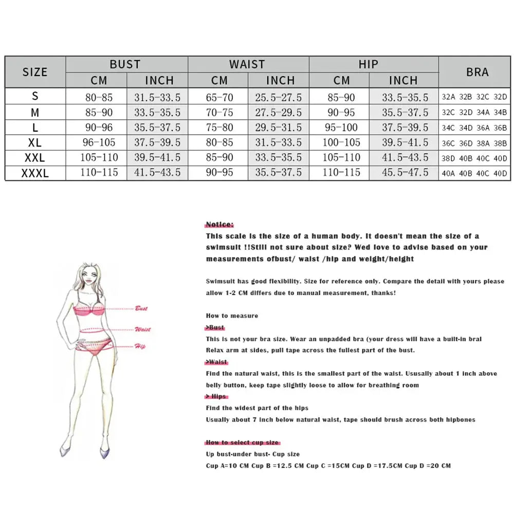 Two Piece Swimsuit Fit - Trendy Beach Style Set