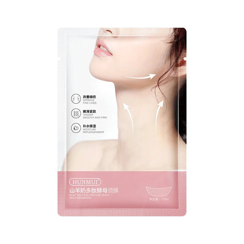 10pcs Goat Milk Neck Mask Collagen Firming Hydrating Crystal Neck Masks Skincare Nourishing Brightening Beauty Necks Skin Care