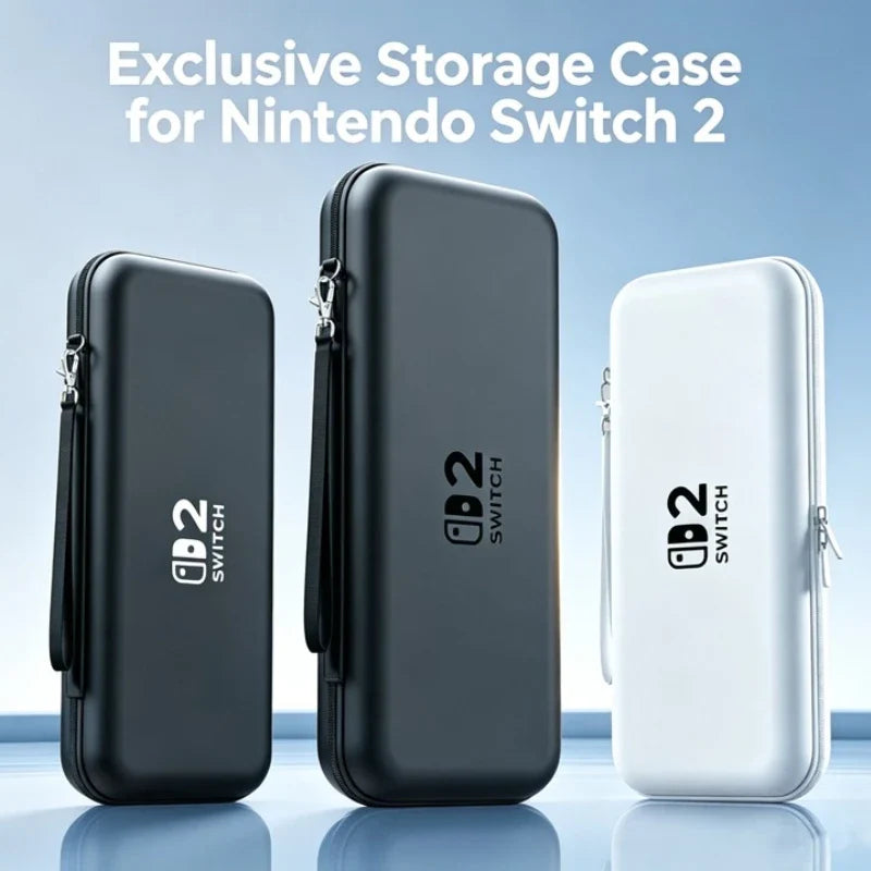 Portable EVA Hard Case For Nintendo Switch 2 Travel Carrying Bag Shockproof Storage Cover With Game Card Slots Accessories Pouch