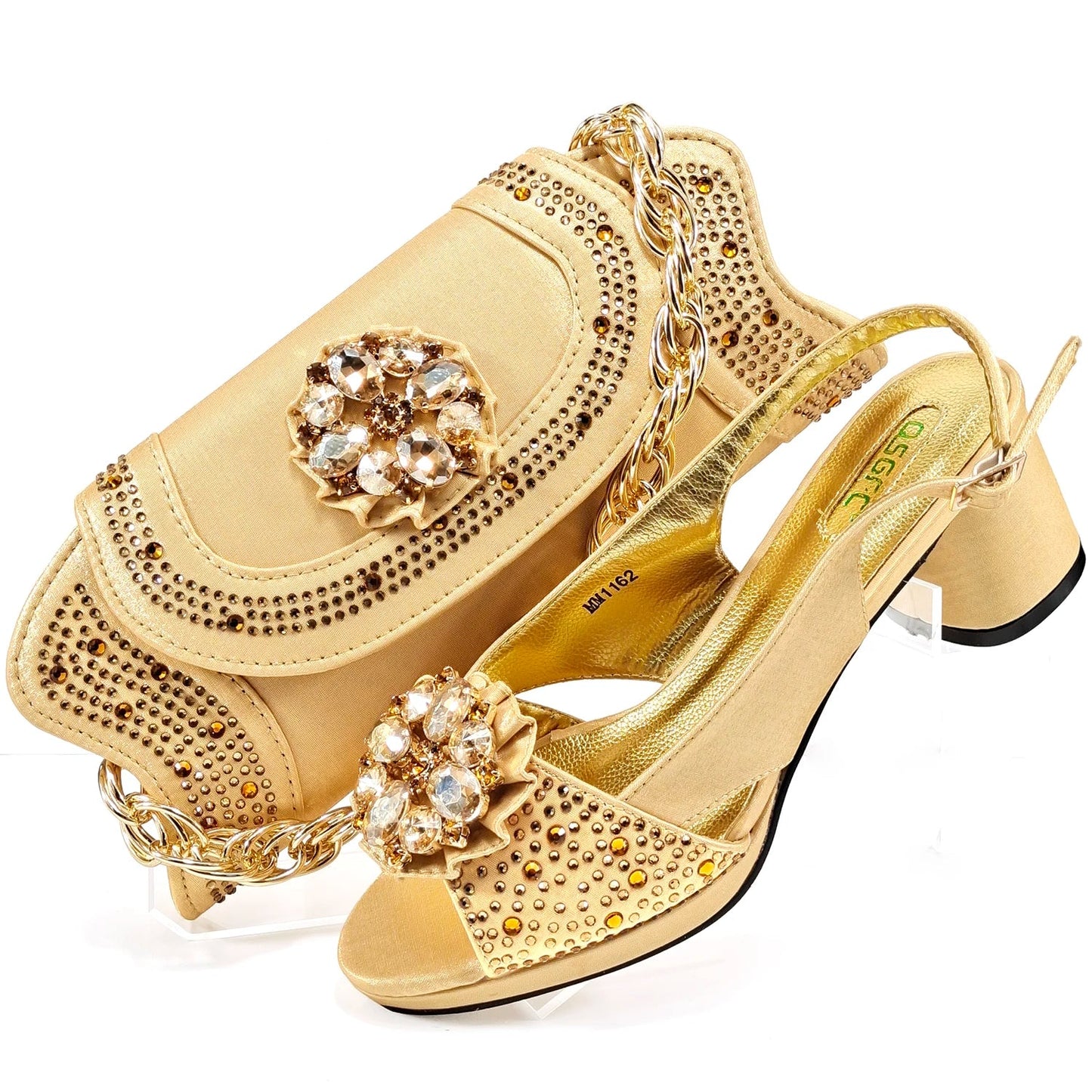 doershow Italian Shoe and Bag Set New 2024 Women Shoes and Bag Set In Italy olive Italian Shoes with Matching Bag HMP1-16