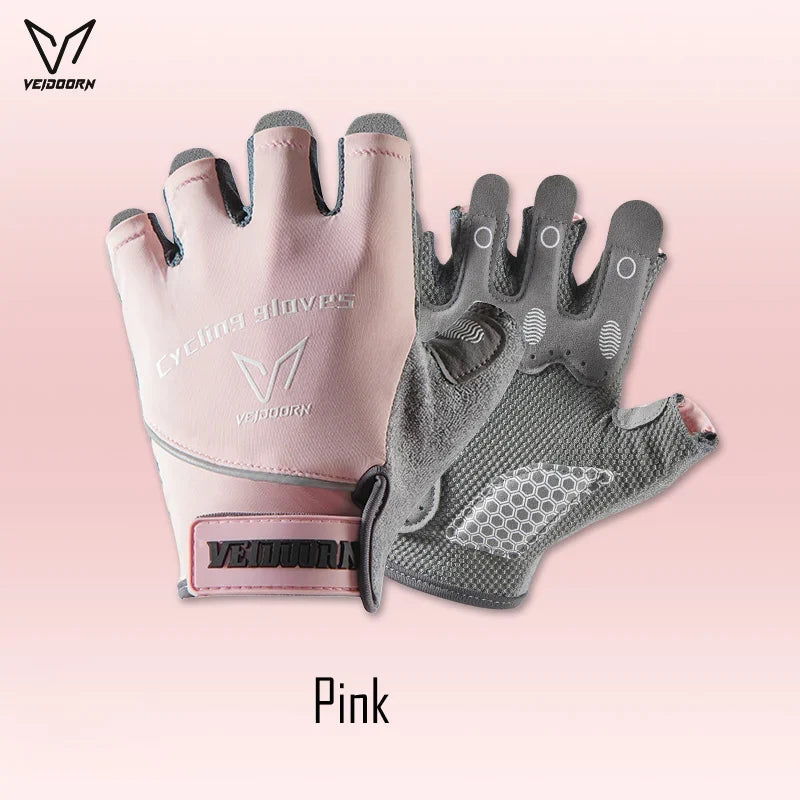 Veidoorn Men's Women's Workout Gloves for Gym Weight Lifting Non-Slip Palm with Padding Breathable Towel Finger for Sweat Wipe