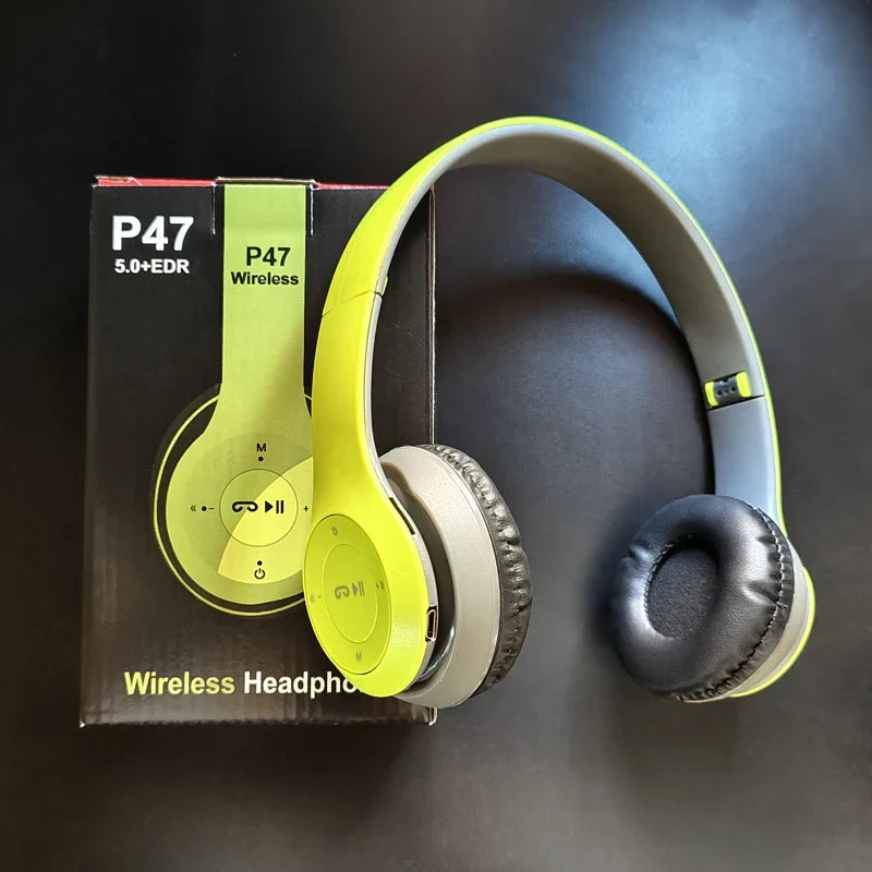 Handsfree Wireless Headphones Noise Canceling Headphone Earphone P47 headset Bluetooth HeadPhone for iPhone Huawei Samsung Redmi