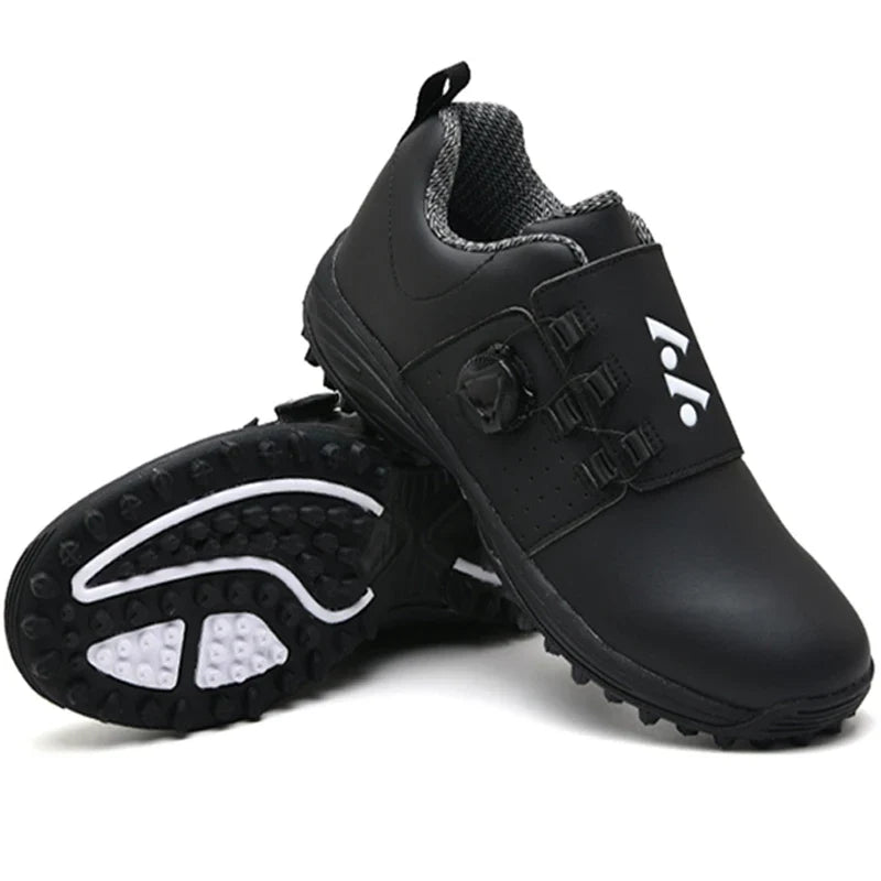 New men's golf shoes, Spinning buckle lightweight golf training shoes, Outdoor sports and leisure shoes, Breathable and non slip
