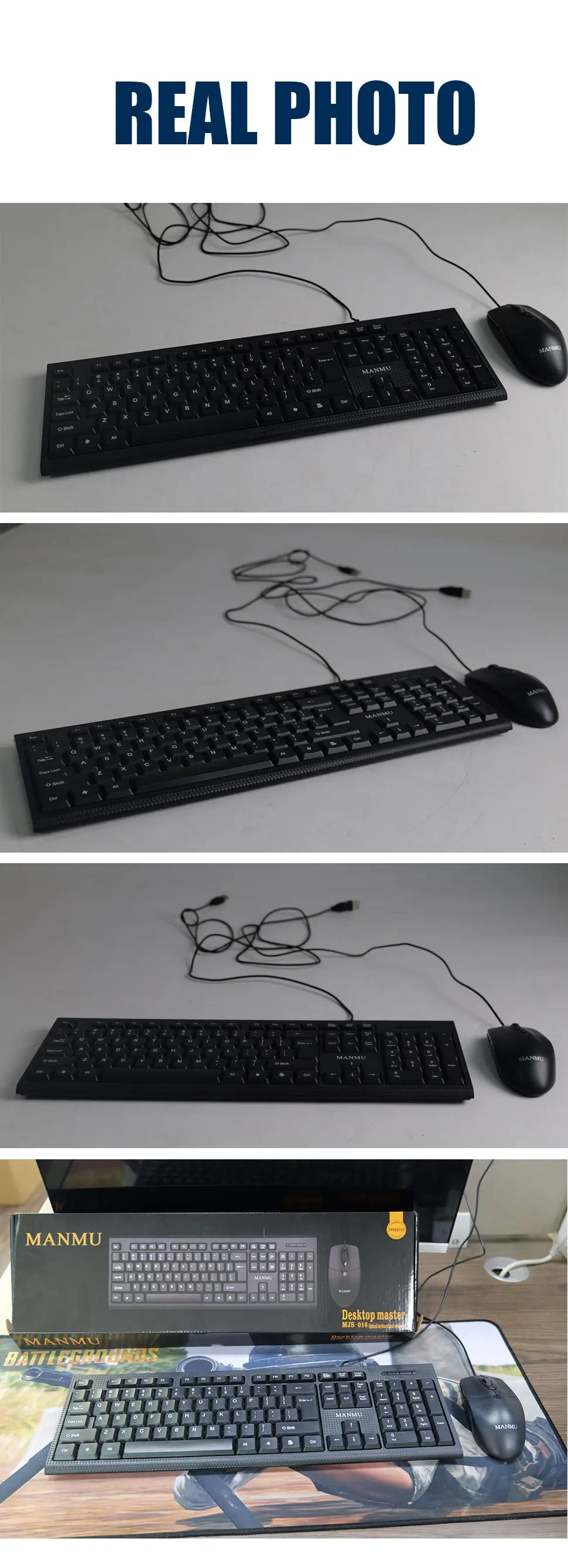 MANMU Office Wired Keyboard Gaming High Quality Keyboard And Mouse Set Keyboard Gaming Setup