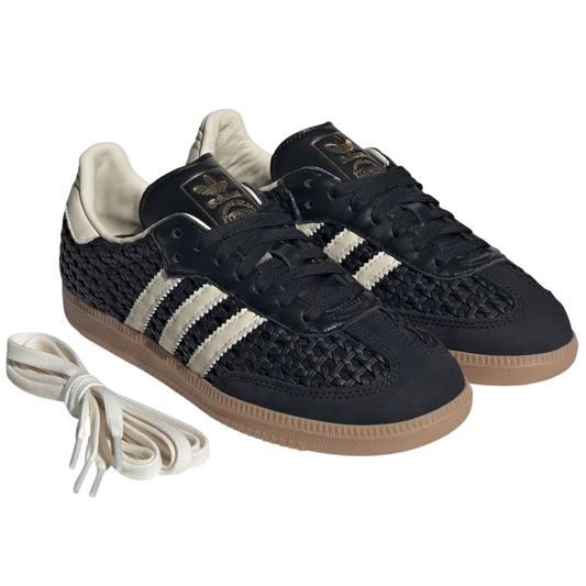Adidas Samba OG Basketweave Black Cream White (Women's)