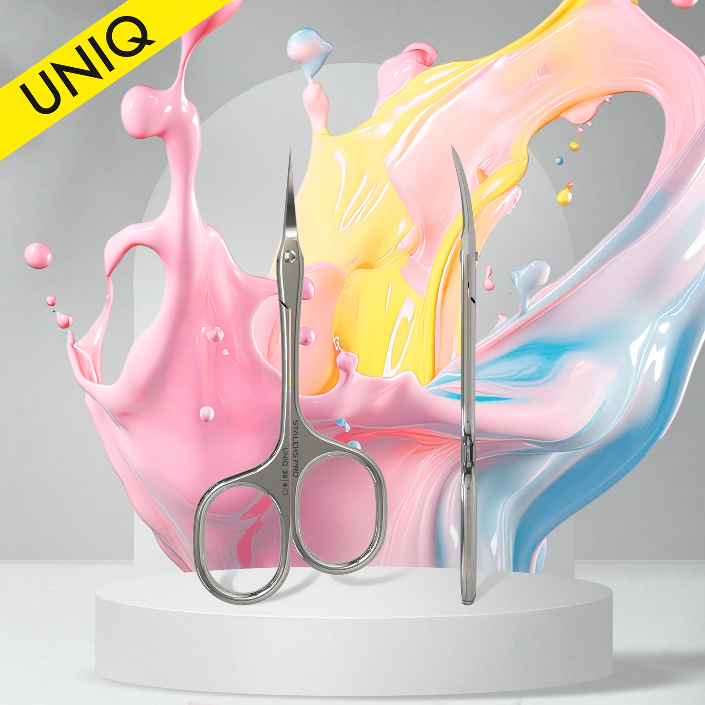 Professional Cuticle Scissors "Asymmetric" UNIQ 20 TYPE 4 -SQ-20/4- STALEKS