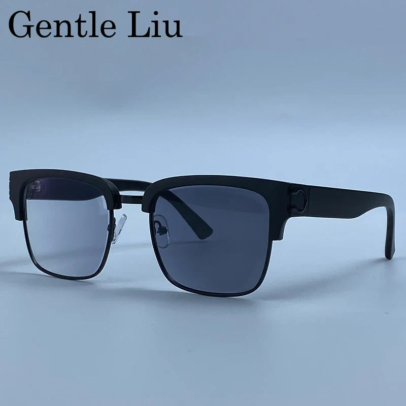 Vintage Square Photochromic Sunglasses Men Luxury Designer Black Gold Frame Driving Sun Glasses Retro Eyewear Oculos De Sol 2026