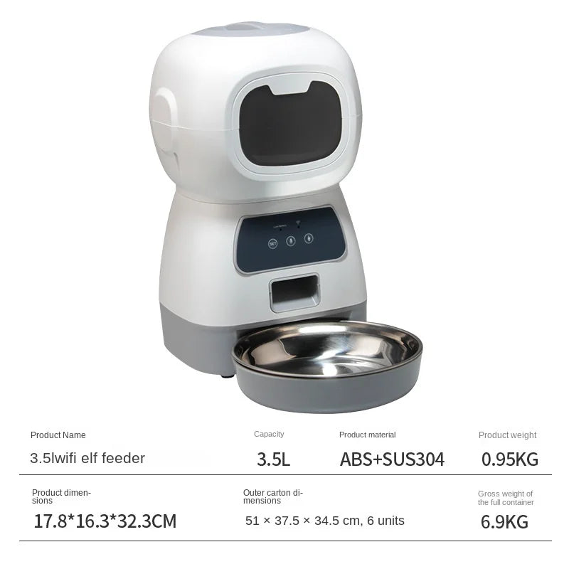 Intelligent Pet Feeder Timed Automatic Quantitative Feeding Machine For Cats Cat Food Dog Food Self-service Feeding For Dogs New