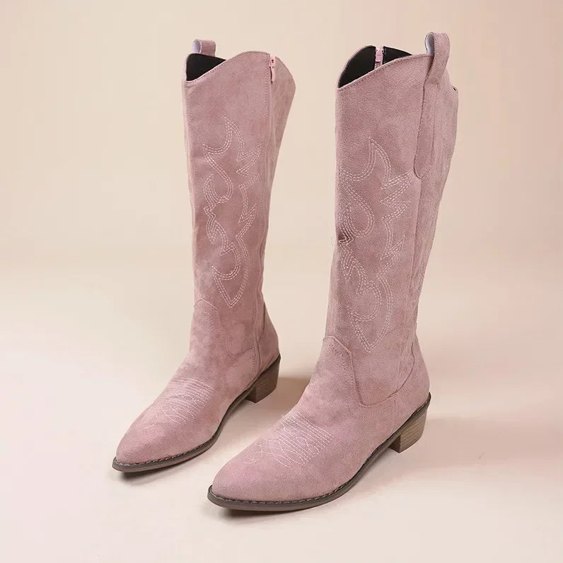 Step Out in Style: Women's High Knee Cowboy Boots