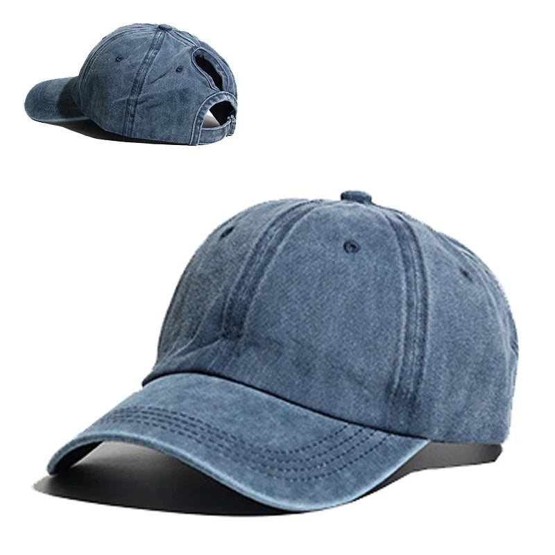 Distressed Ponytail Baseball Cap