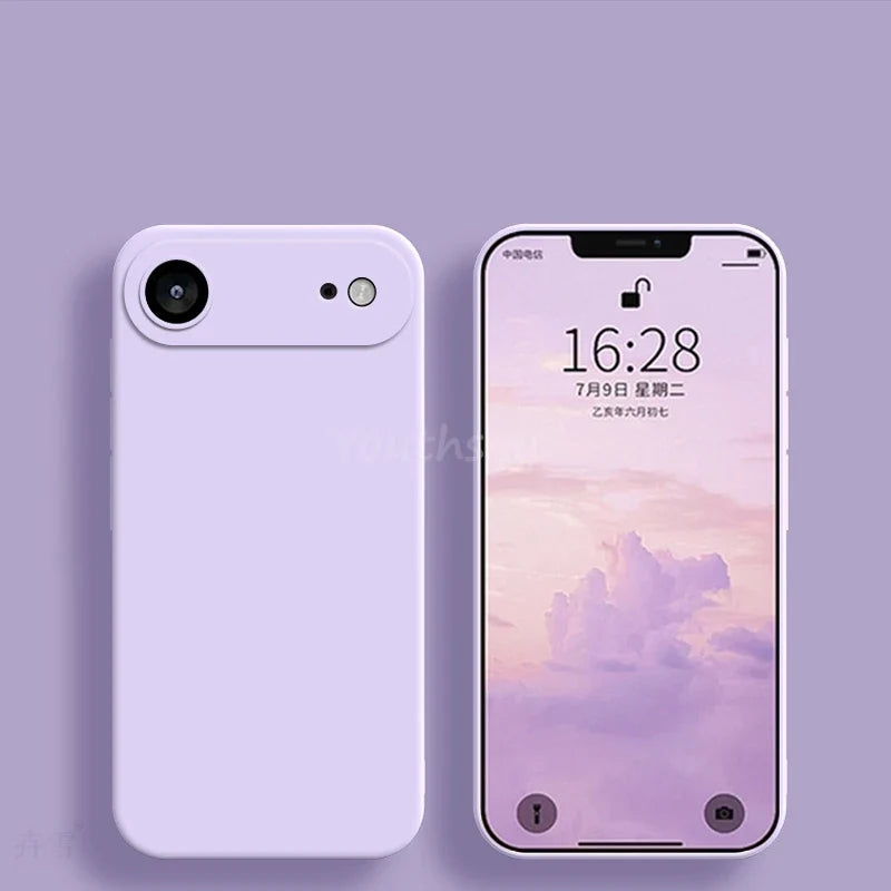 iPhone 17 Case Liquid Silicone Plain Case For iPhone Air Cover TPU Anti-drop Phone Protector For iPhone 17 Pro Max Case