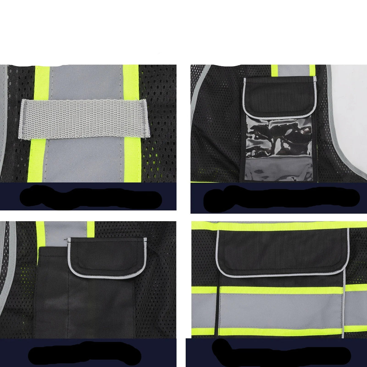 Breathable, Reflective Safety Vest with Zipper & Multiple Pockets