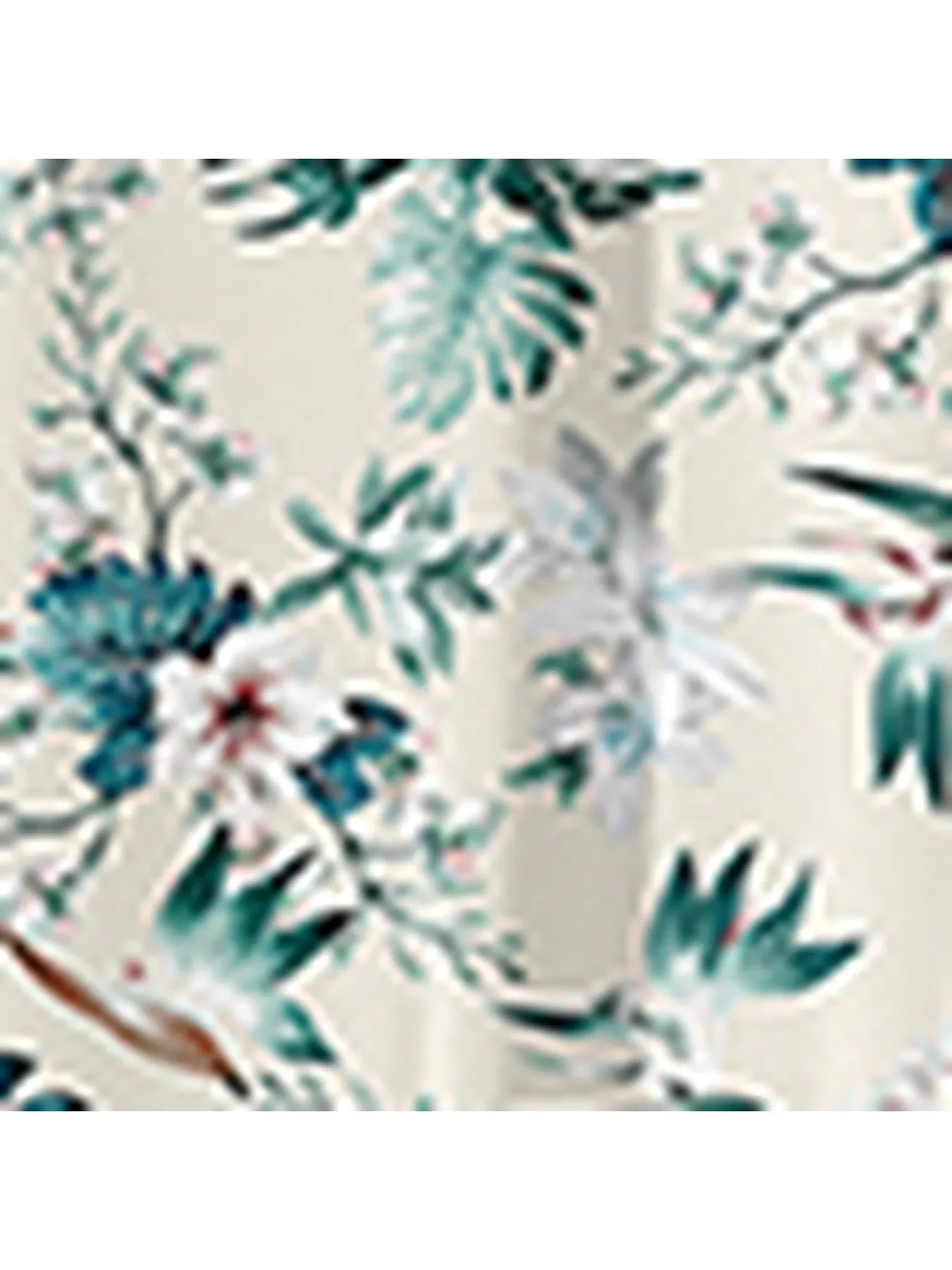 Summer Plus Outfit, Fresh and Casual Two-Piece Set, Short Sleeved Twisted Top + Tropical Plant Print Wide Leg Pants