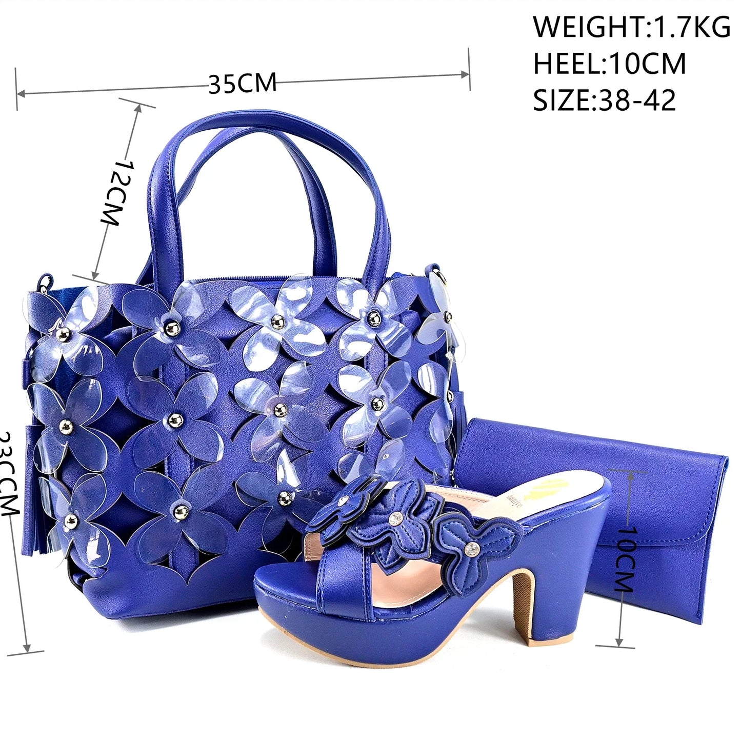 Doershow Italian Shoes And Bag Sets For Evening Party With Stones Italian Leather Handbags Match Bags! HRT1-50