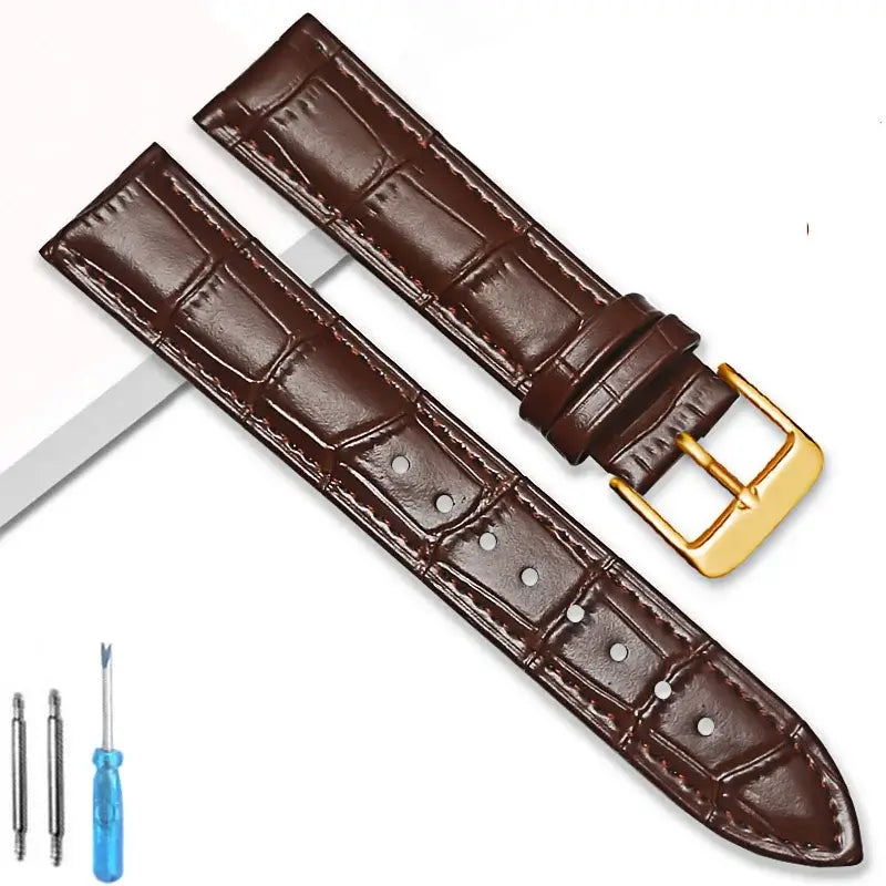 Garmin 18/20/22mm Quick Release Crocodile-Embossed Leather Buckle Band