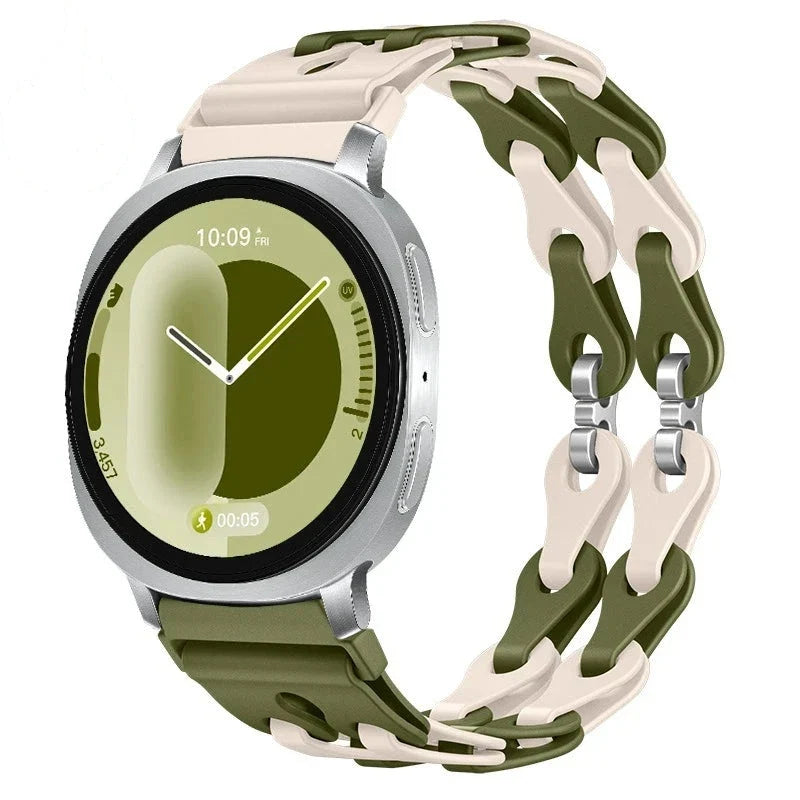 Samsung Galaxy Watch8, 9 & Ultra Silicone Chain Link Band