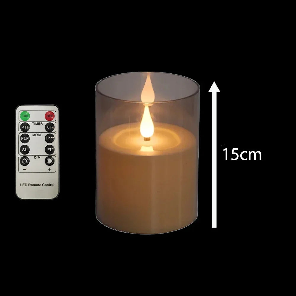 FPOO Led Candle Flameless Candles LED Light With Remote Control Electronic Candle Lamp For Holiday Party Home Room Decoration