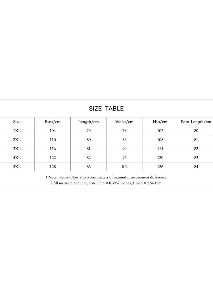Plus Size Lady Suit Round Neck New Summer Casual Large Size Lucky Grass Print Short-Sleeved T-Shirt Pants Two-Piece Suit