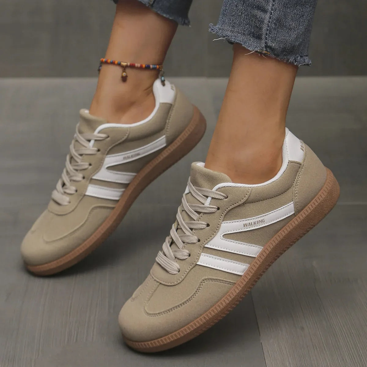 Plus-size 42 Training Shoes 2026 Summer Sports Shoes for Women Running Mesh Lace-up Sneakers Women Flat Zapatos De Mujer