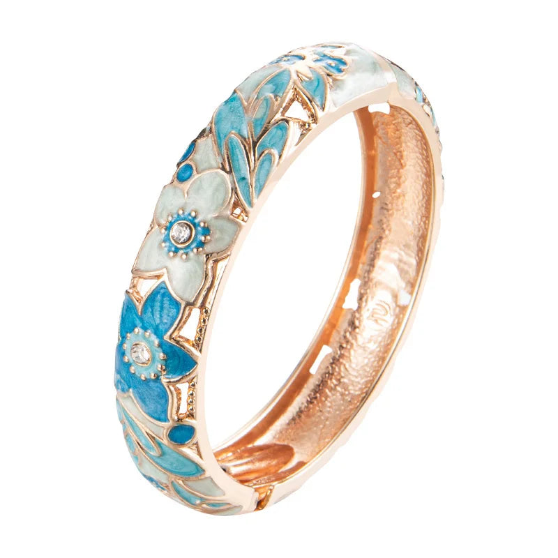 Bangle for Women Double Enamel Bangle Set Cloisonne Women's Jewelry