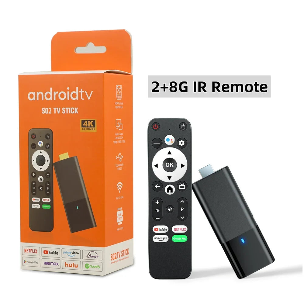 UBISHENG S02 TV Stick 4K Android TV 11 smart TV box With H313 2GB RAM 8GB ROM WiFi 2.4G/5G HDR 10+ Media Player Dual Wifi