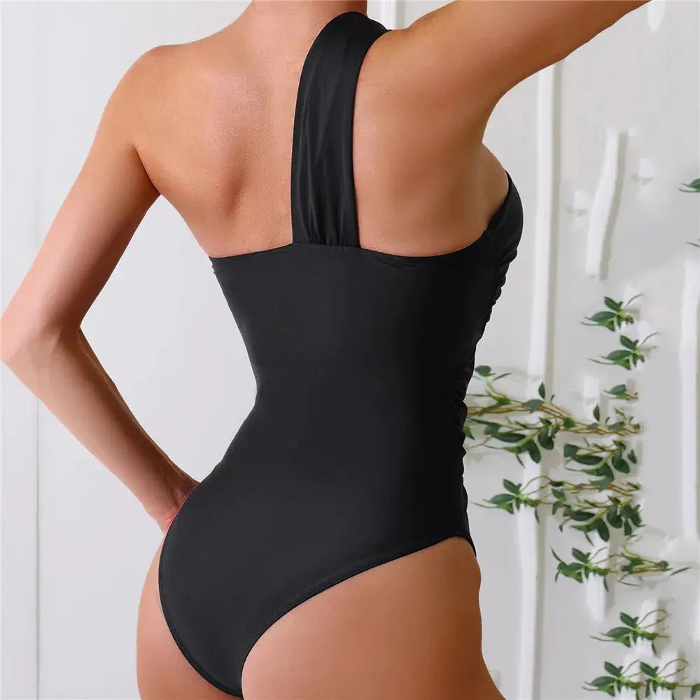Sexikinis One Piece Swimsuit Black One Shoulder