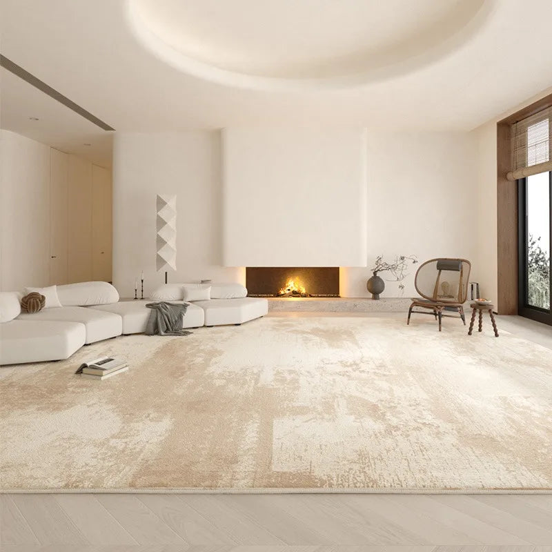 VIKAMA Modern Light Luxury Washed Carpet Living Room Bedroom Floor Mat Home Decoration Can Be Wiped Folding Cloakroom Carpet