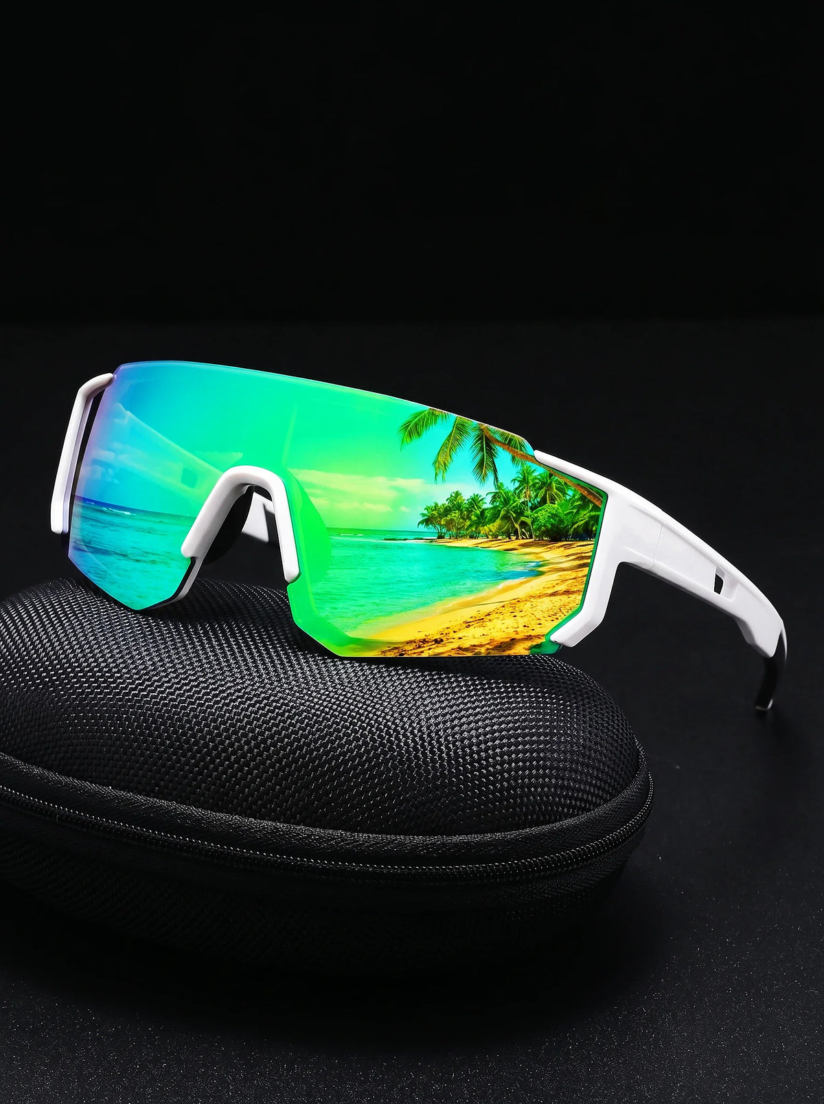 VIOLA MAG Premium Oversized Cycling Sunglasses, Ultra-light TR90 Frame Wrap-around Sports Glasses Fashionable Mountain Bike Shad