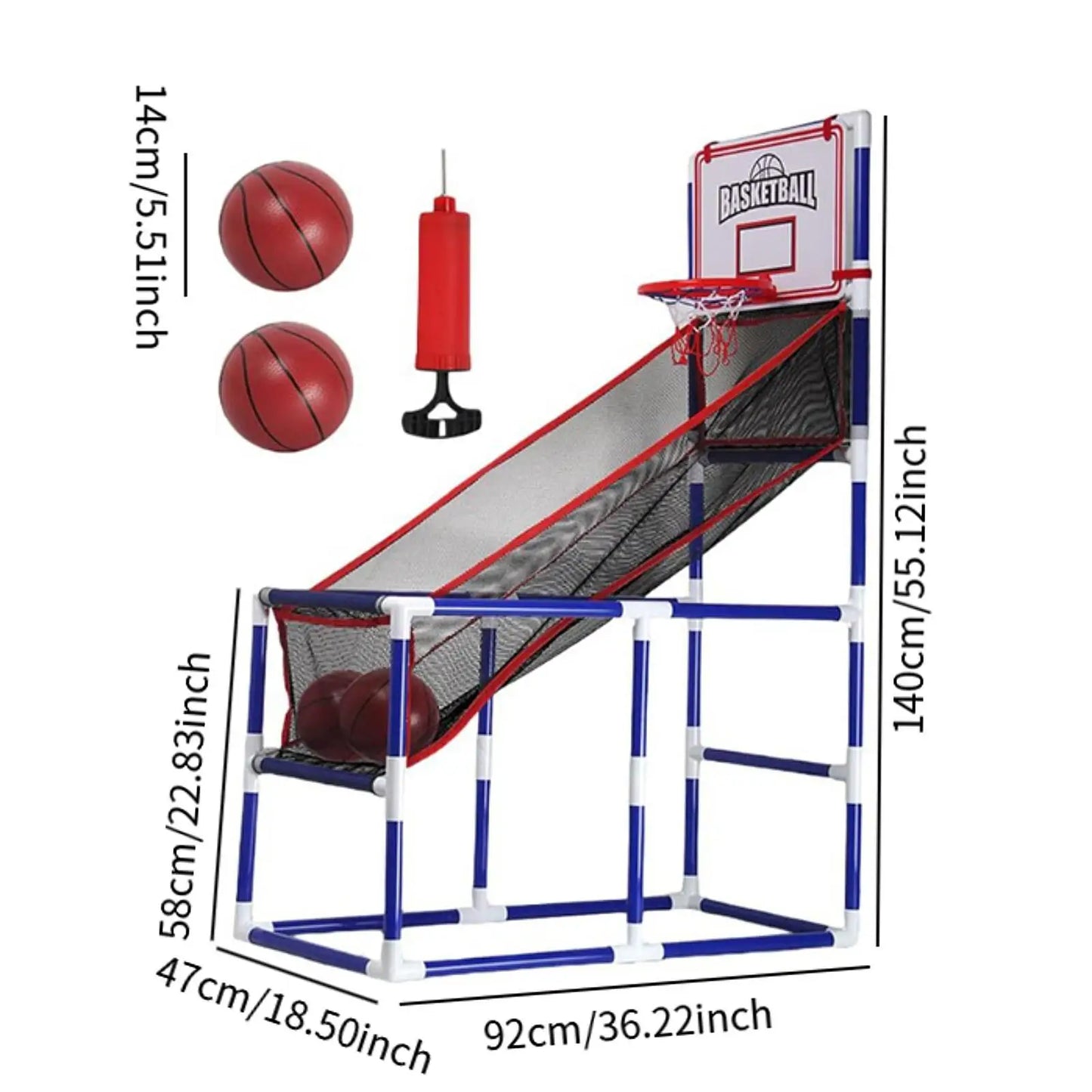 Arcade Basketball Game Set Adjustable Height Gifts with Mini Hoop Boy Toys for Home Party Yard Carnival Family Parent Child Game