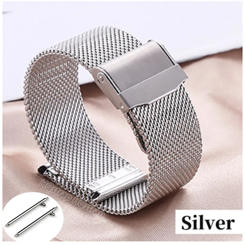 Quick Release Milanese Strap 18mm 20mm 22mm 12mm 14mm 16mm 17mm 19mm 21mm 24mm Universal Bracelet 0.6mesh Stainless Steel
