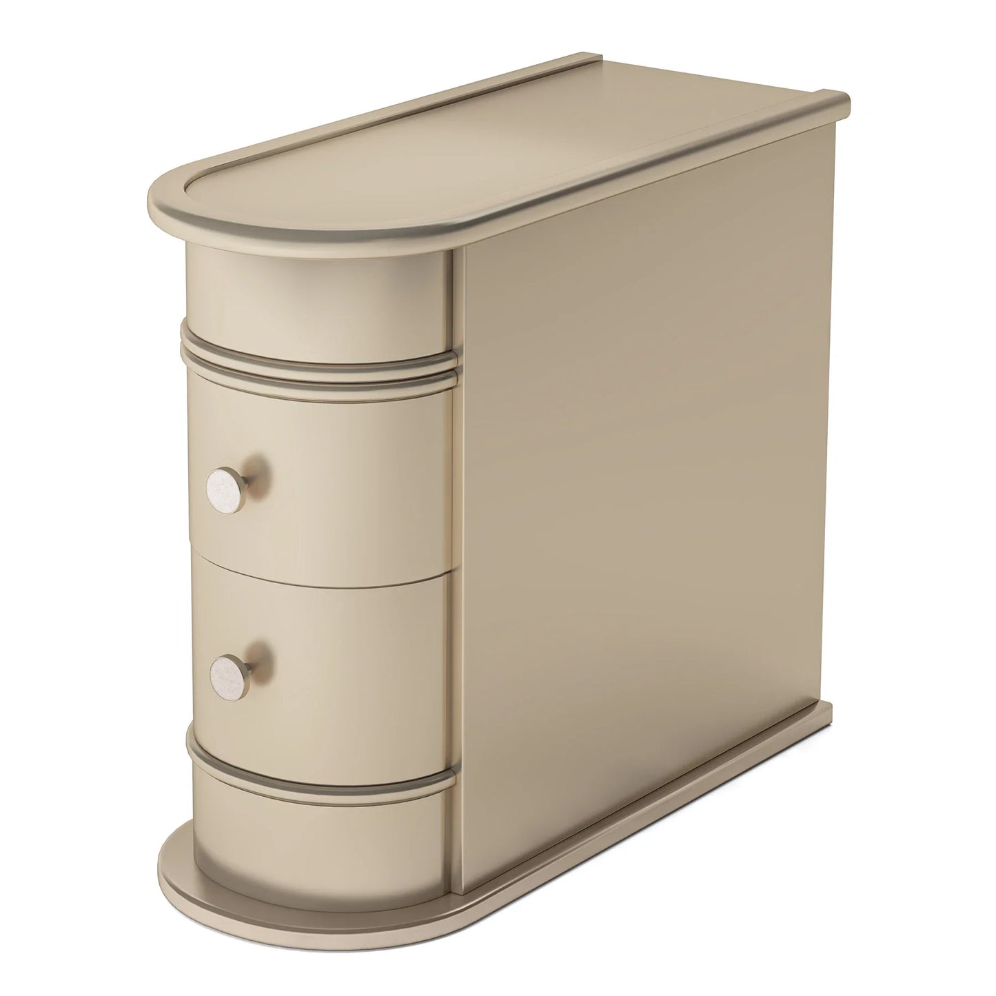 Tribesigns End Table Round Solid Wood Sofa Bedside Narrow Bedroom Side Table Nightstand with Drawer