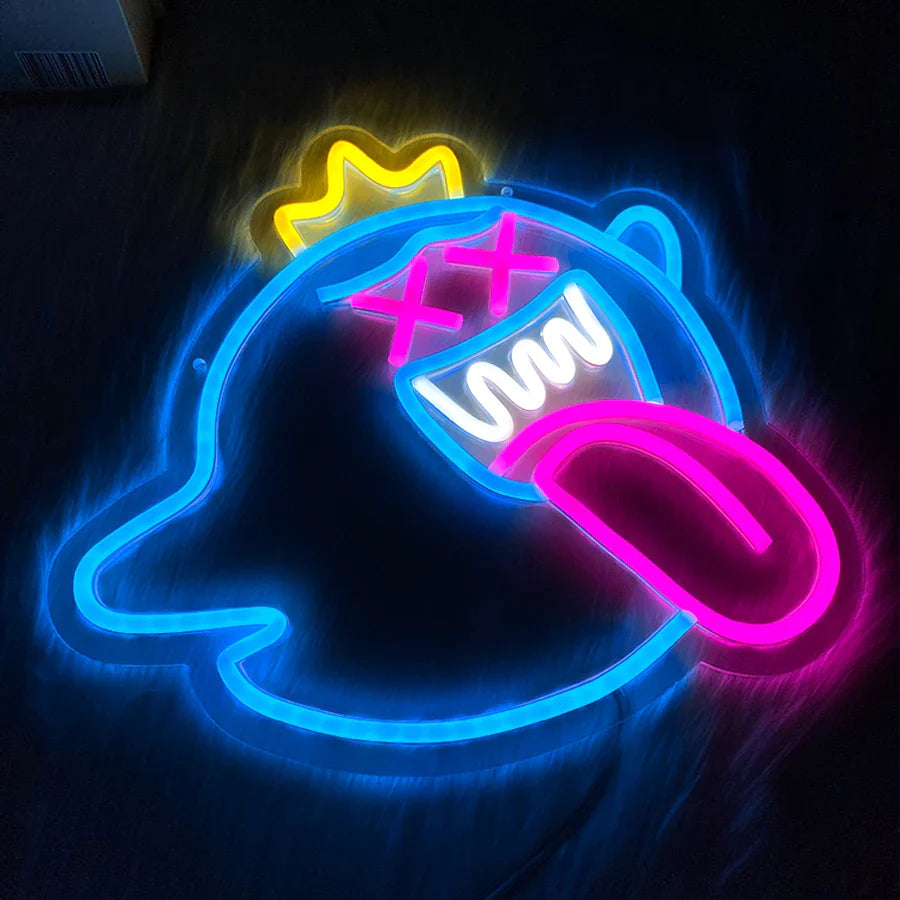 Ghost Led Neon Sign, Retro Arcade Wall Aesthetic Operation Light, Usb Powered, Used For Bar, Club, Game Room, Family Party Decor