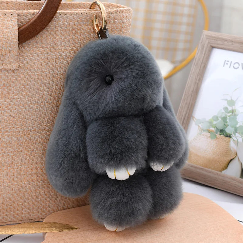 Llaveros de peluche de conejitos suaves
