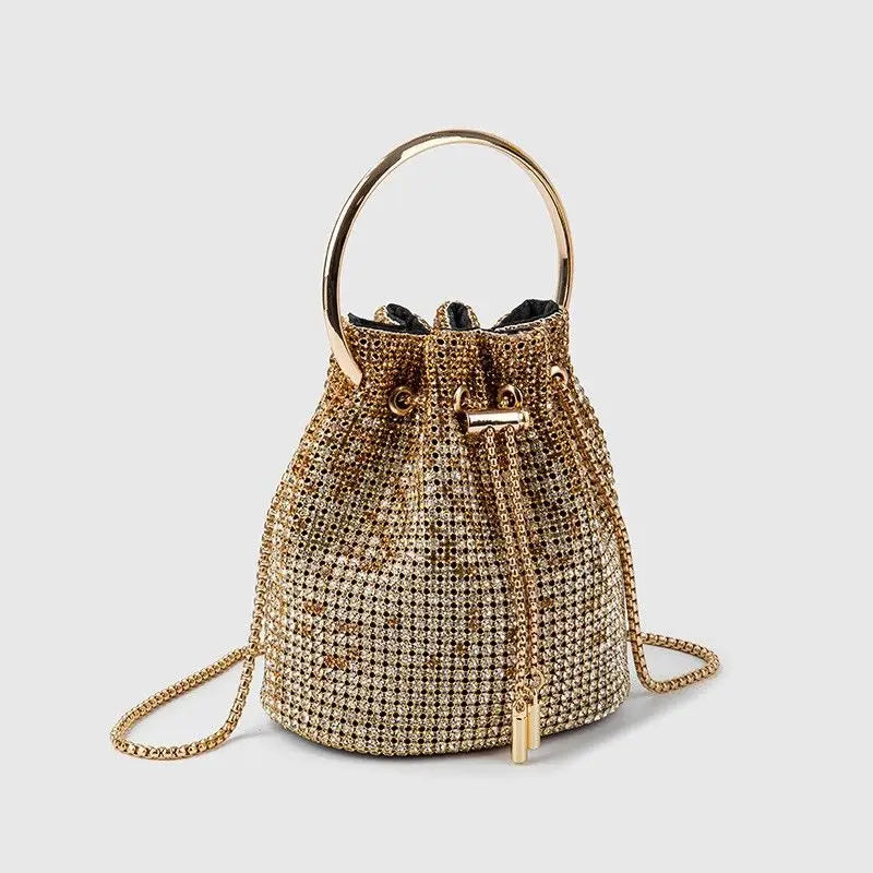 Women's bag 2024 a w bucket bags Women's inlaid diamond bag Fashion dinner women luxury single shoulder designer handbags