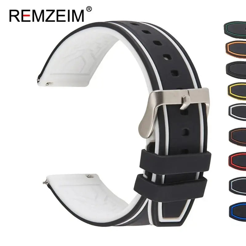 Suunto Race, Vertical & 9 Peak Two-Tone Silicone Band, Edge Stripes
