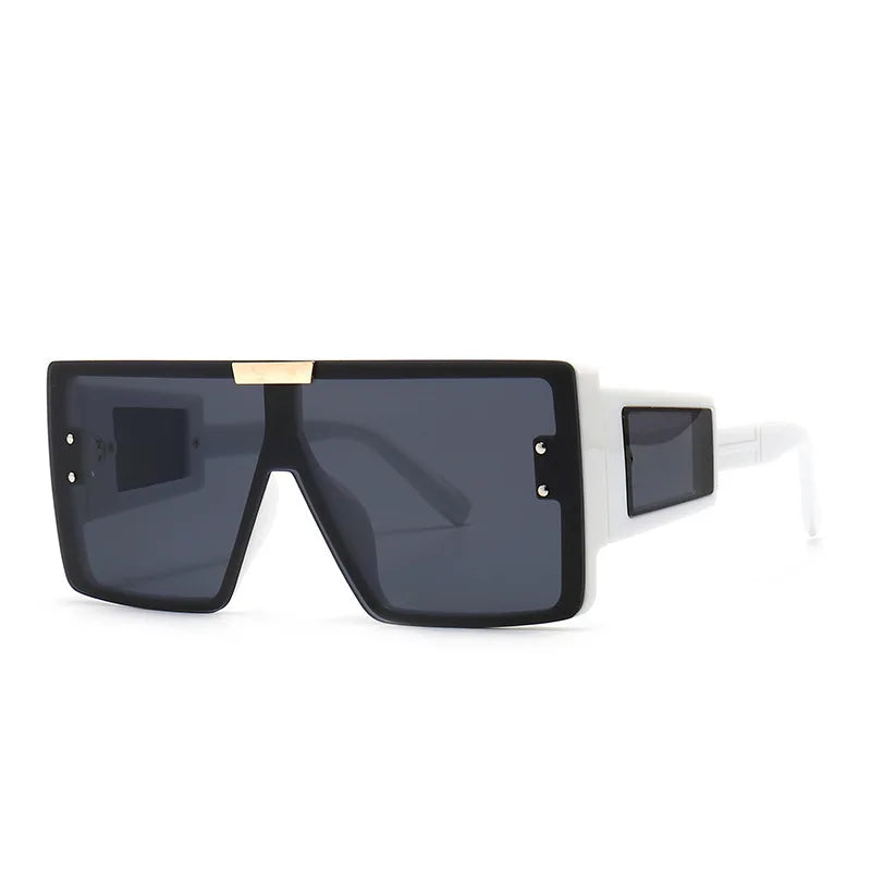 Shield Visor Mask Sunglasses Women Men Oversized Windproof Punk Glasses Square Big Frame Goggles Shades Sport UV400 Oculos