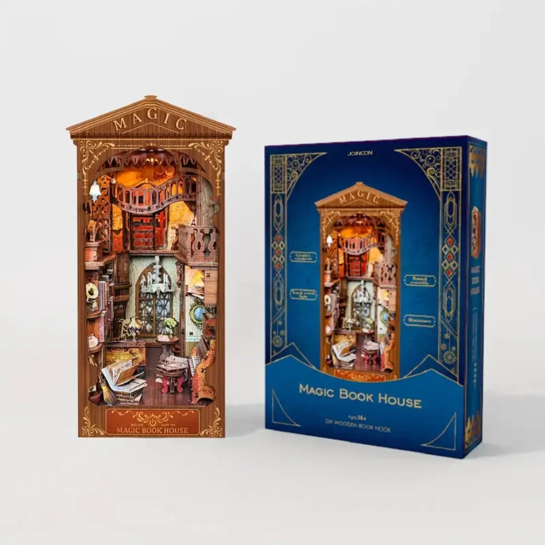1pc,DIY Book Nook Kit,Assembly Model Kit,Bookshelf Decor,Home Decor Micro Model,The perfect gift for teenagers and adults
