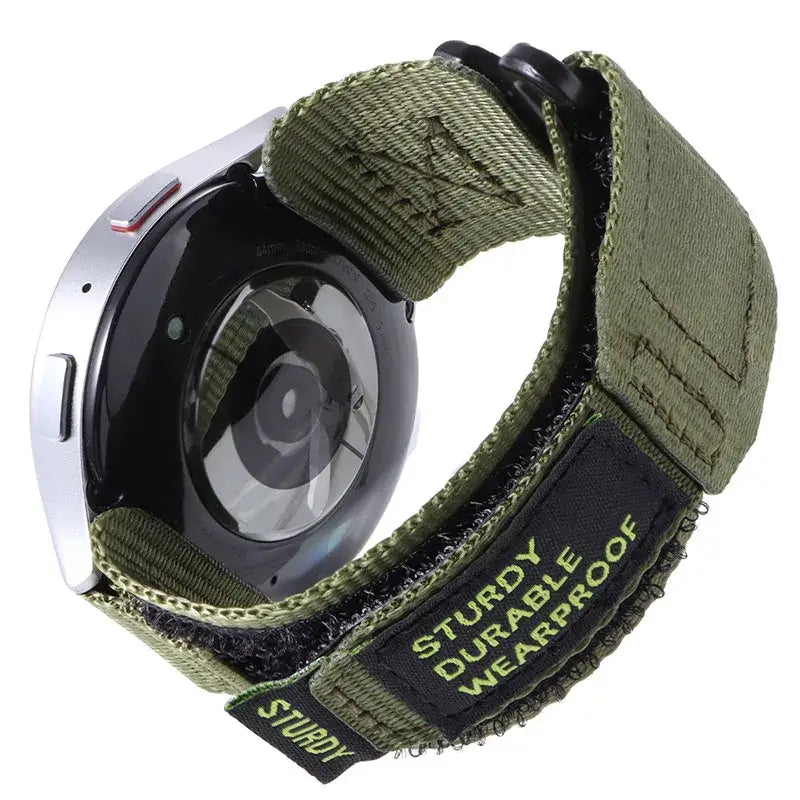 Amazfit Balance, GTR, GTS & Bip Nylon Hook-and-Loop Band, Metal Ring