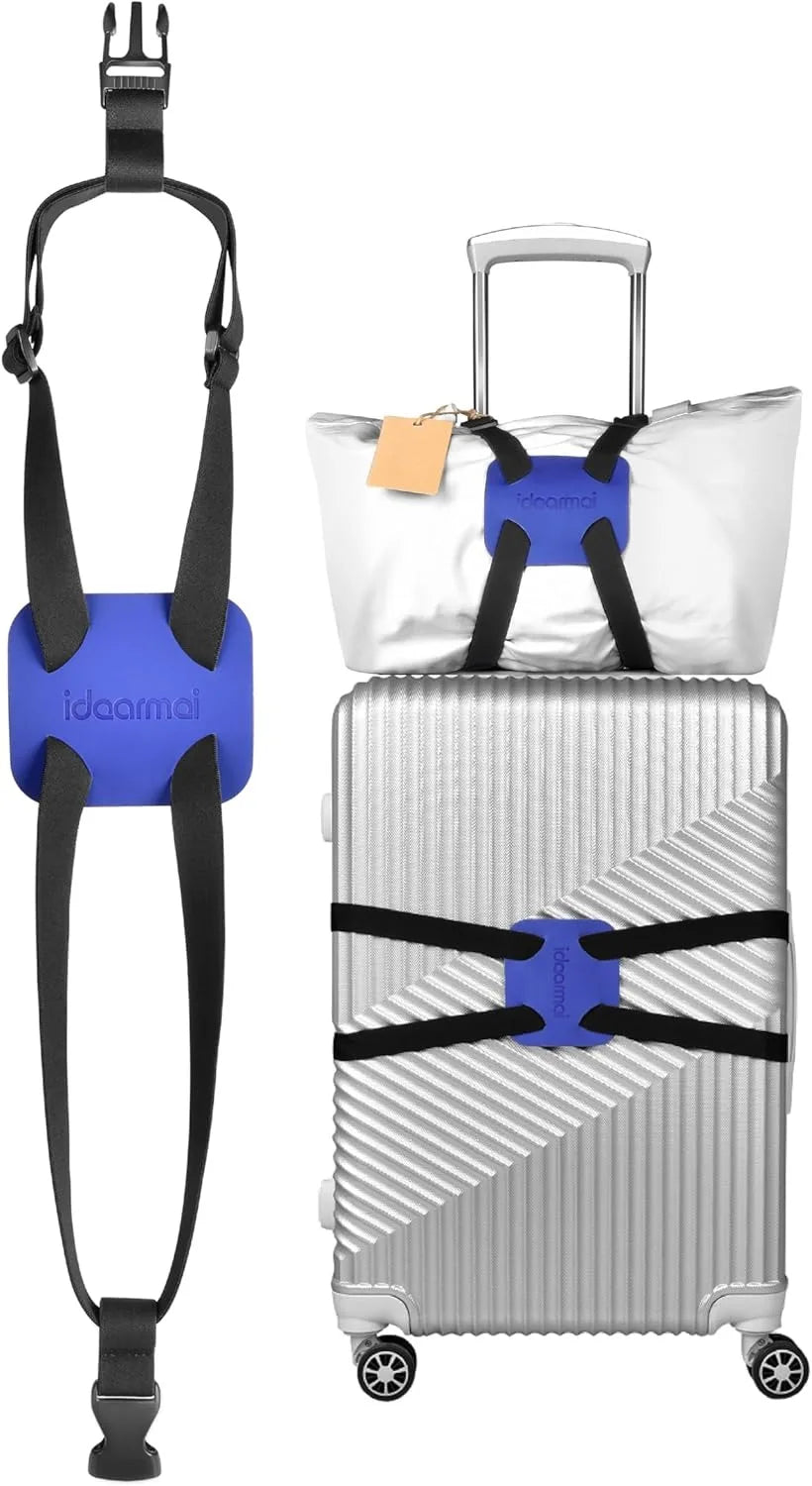 Luggage Straps Bag Bungee,Luggage Straps Suitcase Adjustable Belt,Add a Bag Easy to Travel Suitcase Elastic Strap Belt – (Black)
