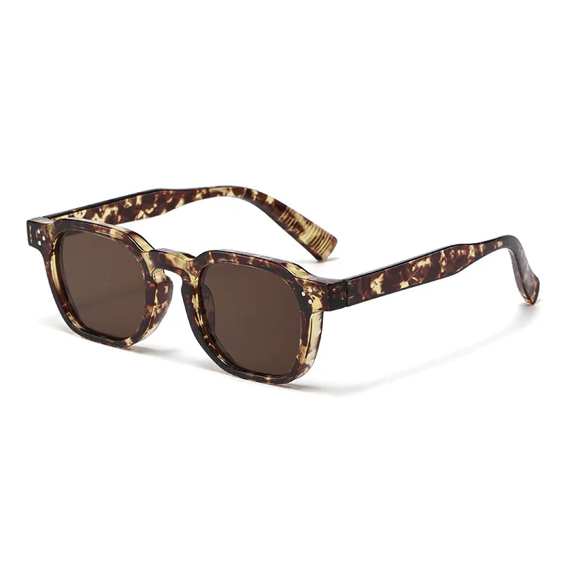 Square Sunglasses Women Men Punk Shades Retro Trending Sun Glasses Clear Lens Frame UV400 Female Oculus Gafas