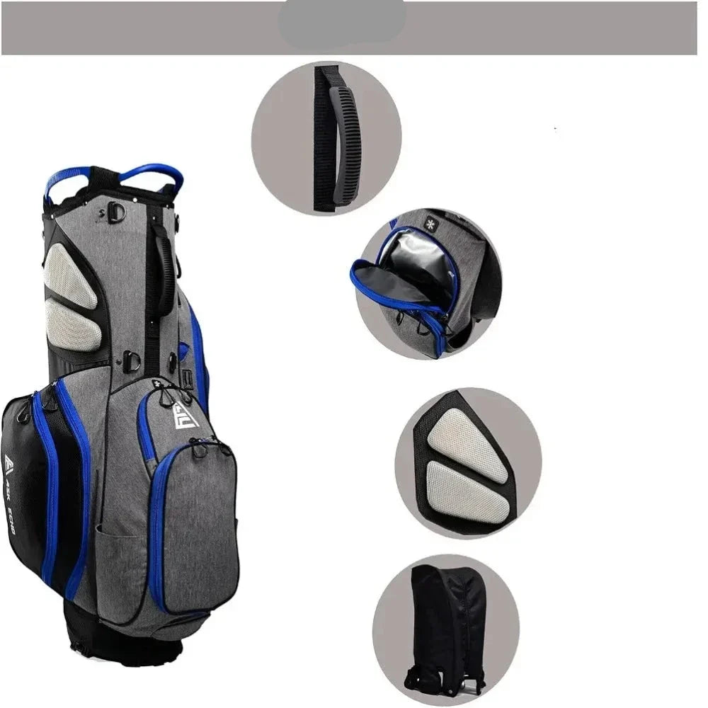 Spacious and Portable 14 Way Golf Stand Bag with 9 Pockets