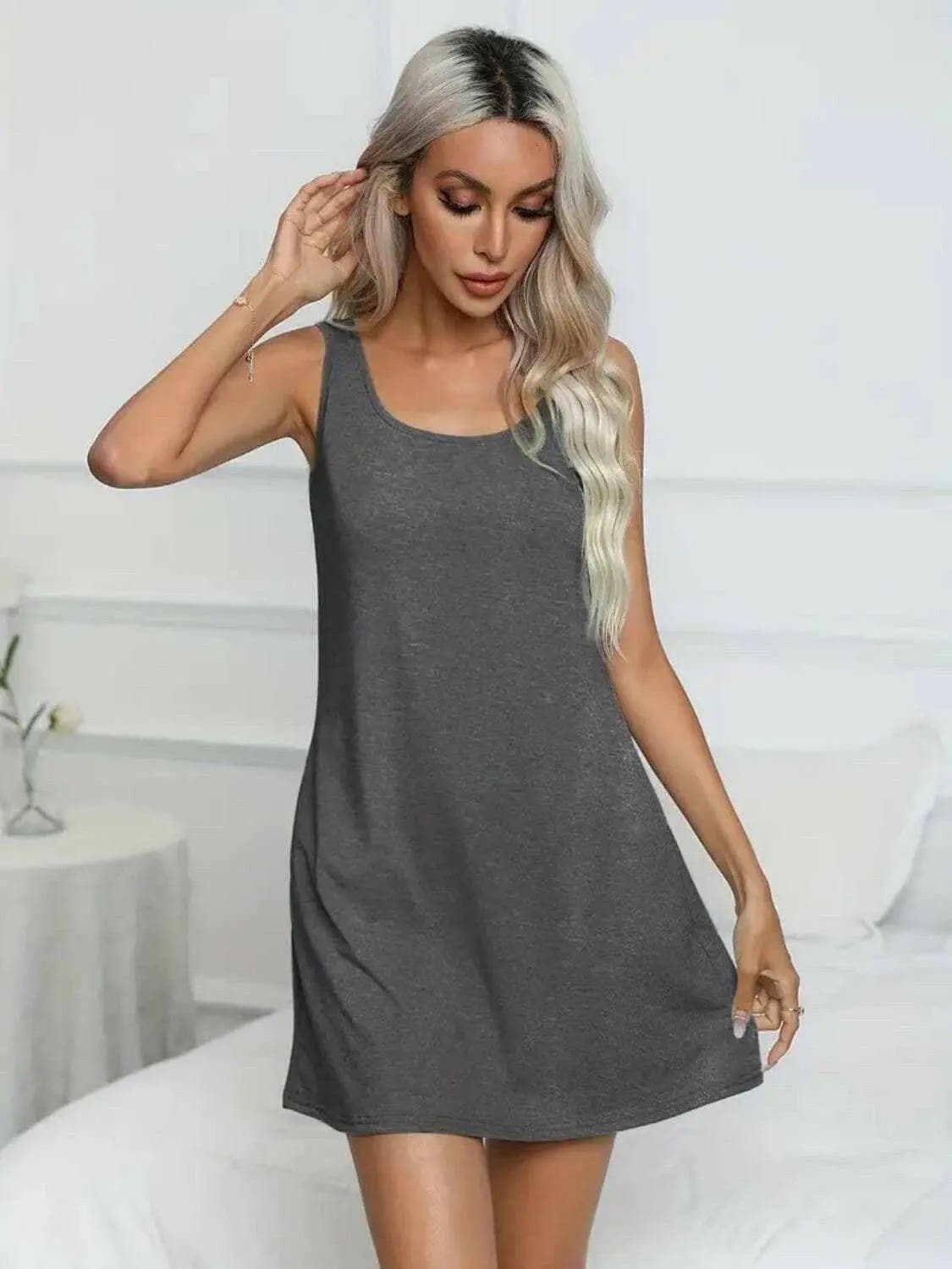 Minivestido de mujer - Escote redondo - Talla única