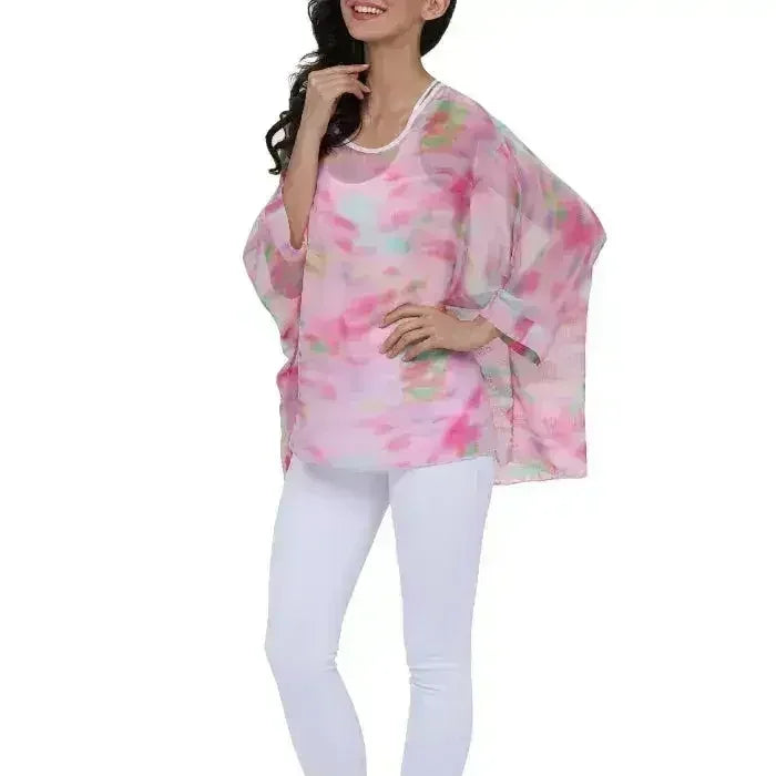 Unicorn Pink Chiffon Top - Whimsical One-Size Blouse | Femstylo