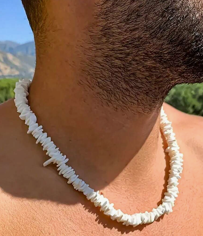 Collar de chakra con conchas puka blancas – Joyería de conchas naturales inspirada en el zen