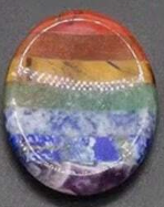 Piedra de palma de cristal de chakra – Piedra natural para la preocupación (1.4 x 1.8 pulgadas)