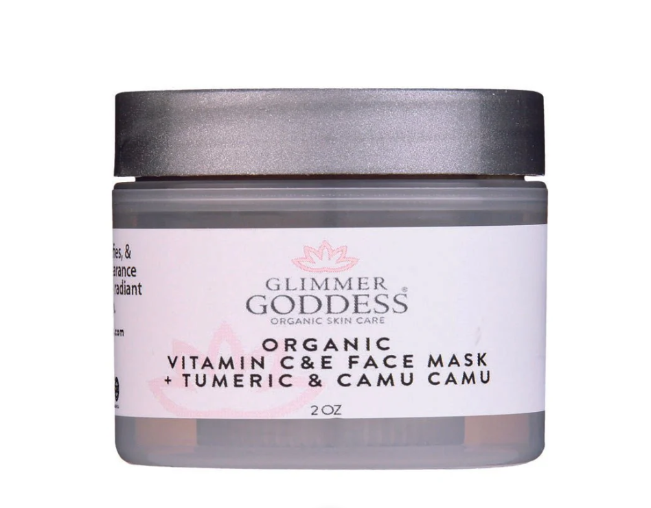 GLIMMER GODDESS Organic Glow Up Tumeric Vitamin C & E Brightening Face Mask
